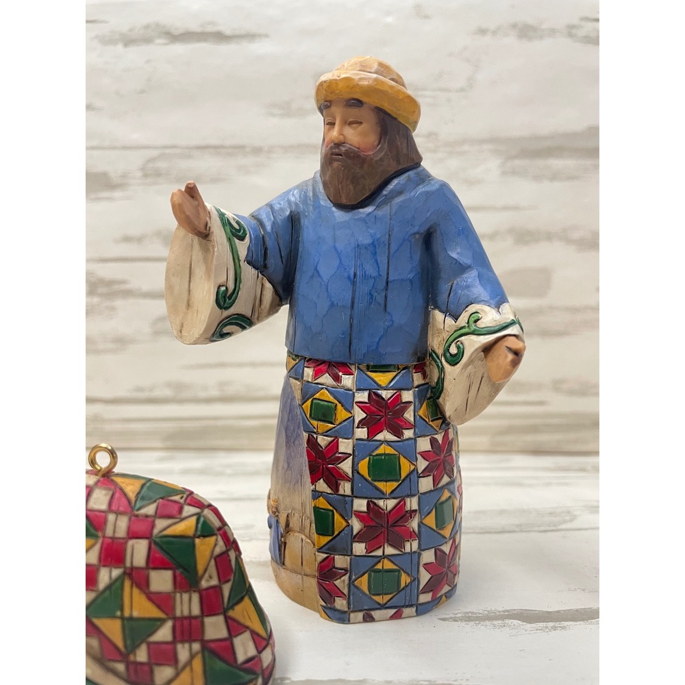 Jim Shore Nativity Holy Family Ornament set of 3 - Picture 4 of 9